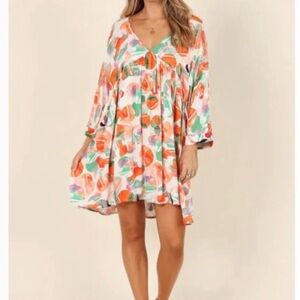 NEW Petal and Pup Tarron Dress Orange Abstract size 6